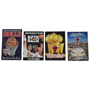 4 Vtg Chicago Bulls Schedules 89-90 Basketball 92/93 Michael Jordan 93-94 94-95